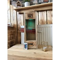 Palettenmöbel, Weinflaschenregal in Palettenoptik Vintage Gebeizt Und Handarbeit Hergestellt von KerbholzGmbHCoKG