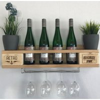 Palettenmöbel, Weinregal in Palettenoptik Vintage Gebeizt Und Handarbeit Hergestellt von KerbholzGmbHCoKG