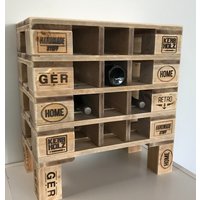 Weinregal/Weinkommode in Palettenoptik Vintage Gebeizt Und Handarbeit Hergestellt von KerbholzGmbHCoKG