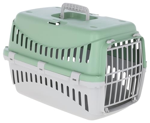 Kerbl Pet Transportbox Expedion, Transportmöglichkeit für Katzen/Hunde/Kleintiere, Kunststoff, Mint|Hellgrau, 45x30x30 cm Kerbl Pet Transportbox Expedion, Transportmöglichkeit für Katzen/Hunde/Kleintiere, Kunststoff, Mint|Hellgrau, 45x30x30 cm von Kerbl Pet
