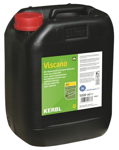 KERBL Bio-Sägekettenöl Viscano (Inhalt 5 Liter, umweltfreundlich, zur Schmierung von Kettensägen, Öl für Motorsägen, biologisch abbaubar) 29863 von Kerbl