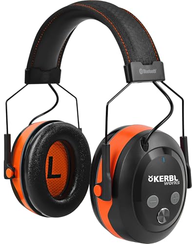 KERBL Multimedia Gehörschützer | Kapselgehörschutz mit Bluethooth | integriertes Mikrofon zum telefonieren | Dämmwert 31 db | 345130 von Kerbl
