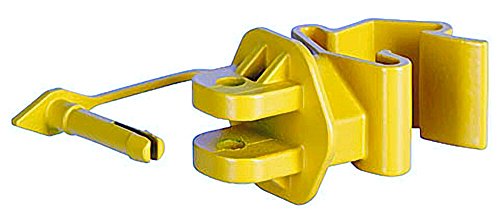 Kerbl 100 Stück T-Post Pinlock Isolator Gelb für Seil Litze Draht Weidezaun Klippsystem von Kerbl