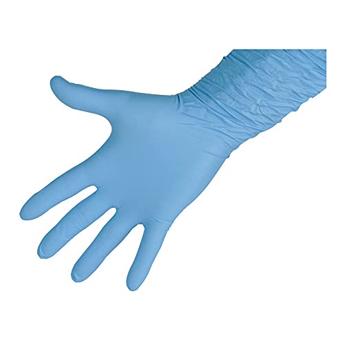 Kerbl 15325 Nitrile Premium Einmalhundschuhe, Größe S, 30cm Länge, 20 Stück von Kerbl