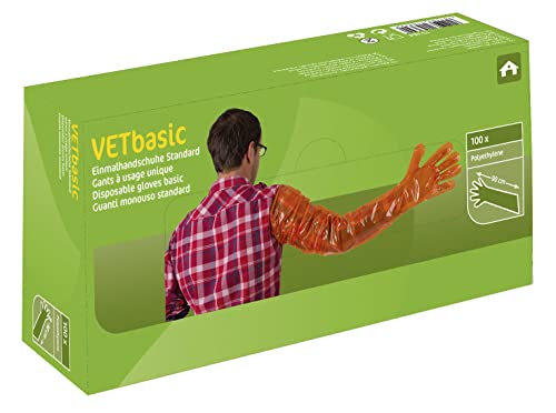 Kerbl 15364 Einmalhandschuhe Vetbasic, 90 cm Länge, 100 Stück, orange Kerbl 15364 Einmalhandschuhe Vetbasic, 90 cm Länge, 100 Stück, orange von Kerbl