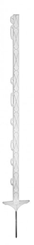 Kerbl 20 Stück Titan-Weidezaunpfahl Kunststoff 110 cm Weiss 18 cm Bodennagel mobil von Kerbl