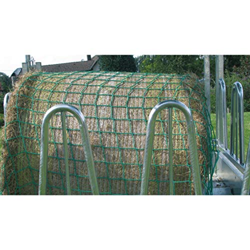 Kerbl Futtersparnetz (Netz für Heuballen, Größe 3,6x2,4 m, Maschenweite 100x100 mm, Heunetz für Futterraufen, Farbe grün) 291261 von Kerbl