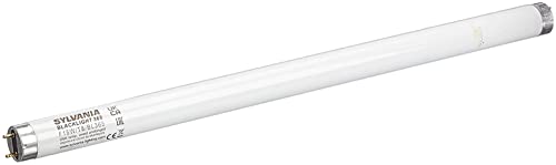 SYLVANIA T8 Schwarzlicht-Röhren-Lampe, G13 Sockel, 15 Watt, BL368 Blacklight, 10000h Lebensdauer, Lineare Form, 26mm Durchmesser, 450mm Länge, dimmbar, 1er Pack von SYLVANIA