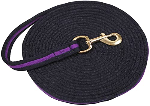 Covalliero Longierleine Softlonge, 8m, blau/violett , Mischgewebe, Pferde, Drehkarabiner, mit Handschlaufe von Covalliero