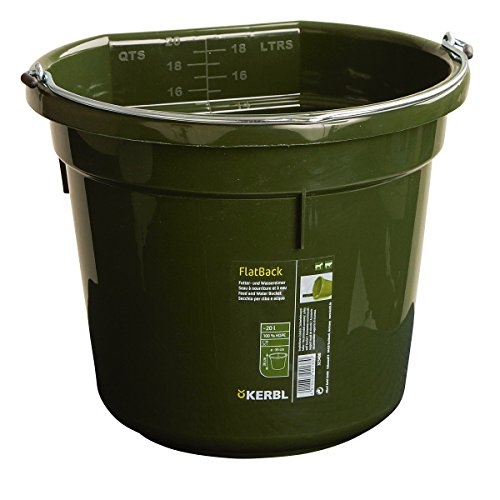 Kerbl FlatBack Futter-u. Wassereimer – 20 Liter, Grün (Höhe x Durchmesser 17 x 33 cm, Gewicht 1 kg, Material Kunststoff) 323490 Kerbl FlatBack Futter-u. Wassereimer – 20 Liter, Grün (Höhe x Durchmesser 17 x 33 cm, Gewicht 1 kg, Material Kunststoff) 323490 von Kerbl