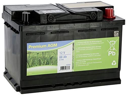 Kerbl Premium AGM Batterie 88 AH (C100), hohe Leistungsfähigkeit und Langlebigkeit durch die AGM Technologie, Batterie, 442064 von Kerbl