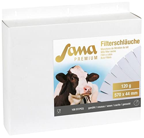 Kerbl 46783 Sana Premium Milchfilter, 120g, 570mm Länge, 44mm Breite, 100 Stück von Kerbl