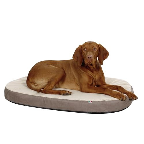 Kerbl 80333 Memory-Foam Matratze oval, 100 x 65 x 8 cm, grau/beige von Kerbl Pet