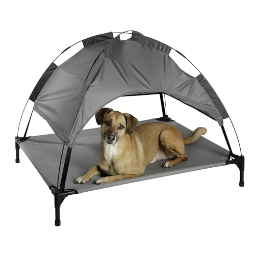 Kerbl Pet Hundeliege Vacation Top, Wetterbeständige Gartenliege für Hunde mit Sonnenschutzdach, Schmutzabweisend, Wasserabweisend, Für große Hunde geeignet von Kerbl Pet