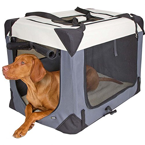 Kerbl 80597 Transportbox Journey, 70 x 52 x 52 cm, grau/beige von Kerbl Pet