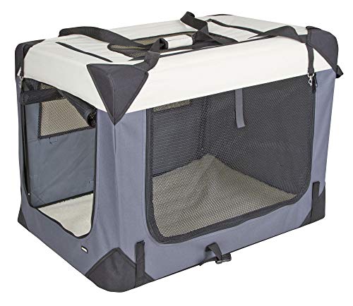 Kerbl 80598 Transportbox Journey, 81 x 58 x 58 cm, grau/beige von Kerbl Pet