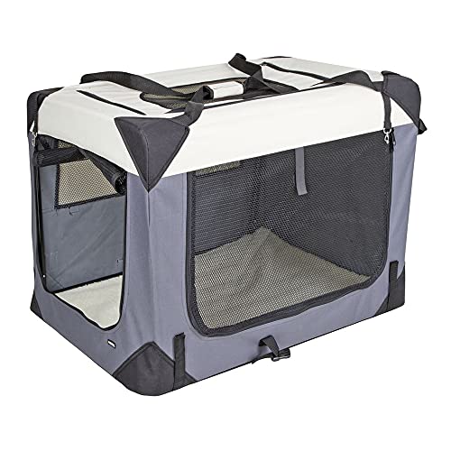 Kerbl 80599 Transportbox Journey, 91 x 63.5 x 63.5 cm, grau/beige von Kerbl Pet