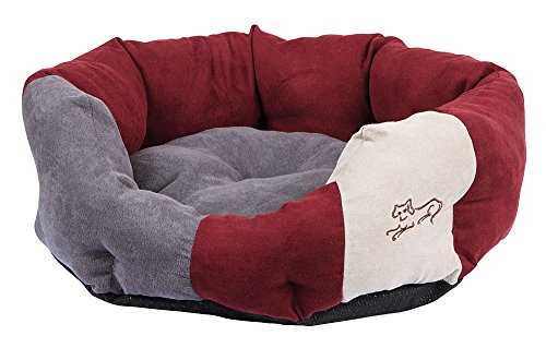 Kerbl 81268 Kuschelbett Ameli, L 45 x B 41 cm, bordeauxrot/anthrazit von Kerbl