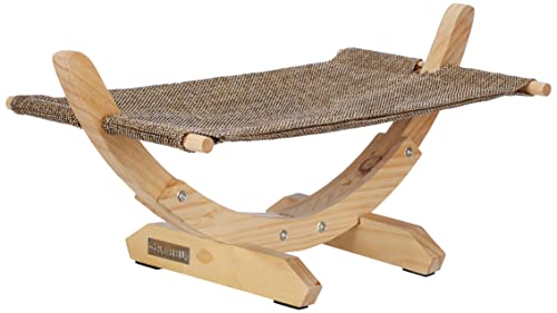 Kerbl Pet Hängematte Siesta 2.0, Katzenbett, Katzenmatte, braun, 61x37x29cm, Holz, Leinen, Katzen, mit Anti-Rutsch-Noppen Kerbl Pet Hängematte Siesta 2.0, Katzenbett, Katzenmatte, braun, 61x37x29cm, Holz, Leinen, Katzen, mit Anti-Rutsch-Noppen von Kerbl Pet