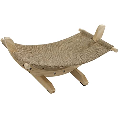 Kerbl Pet Pet Hängematte Siesta 2.0, Katzenhängematte aus Leinen, waschbar, Stabiles Massivholzgestell, Anti-Rutsch-Noppen, Ruheplatz/Schlafplatz für Katzen, 61x37x29 cm, Braun Kerbl Pet Pet Hängematte Siesta 2.0, Katzenhängematte aus Leinen, waschbar, Stabiles Massivholzgestell, Anti-Rutsch-Noppen, Ruheplatz/Schlafplatz für Katzen, 61x37x29 cm, Braun von Kerbl Pet