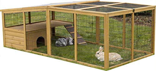 Kerbl Freigehege mit Ausbruchsperre (Gitterabstand 2,5 cm, überdachter Auslauf, mit Kunststoffdach, inkl. Kleintierhaus + Aussichtsplattform) 81708 Kerbl Freigehege mit Ausbruchsperre (Gitterabstand 2,5 cm, überdachter Auslauf, mit Kunststoffdach, inkl. Kleintierhaus + Aussichtsplattform) 81708 von Kerbl Pet