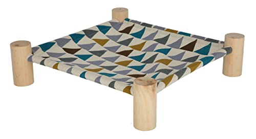 Kerbl Pet Hängematte für Nager, 38x38x10cm, Holz, Canvasstoff, Stoff waschbar, Stecksystem, schnelle Montage von Kerbl Pet