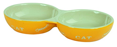 Kerbl Pet Keramikdoppelnapf Cat 2x200ml, farblich Sortiert (rot/gelb) Kerbl Pet Keramikdoppelnapf Cat 2x200ml, farblich Sortiert (rot/gelb) von Kerbl Pet