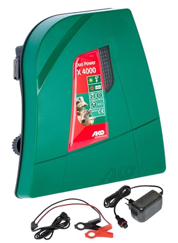 AKO Duo Power X 4000, Weidezaungerät Classic, 12/230 V Duo Gerät, Input Joule: 5.50 J, max. Spannung: 11.900 V, für Zäune bis 35 km, 5 Jahre Garantie, Made in Germany AKO Duo Power X 4000, Weidezaungerät Classic, 12/230 V Duo Gerät, Input Joule: 5.50 J, max. Spannung: 11.900 V, für Zäune bis 35 km, 5 Jahre Garantie, Made in Germany von AKO Fencing