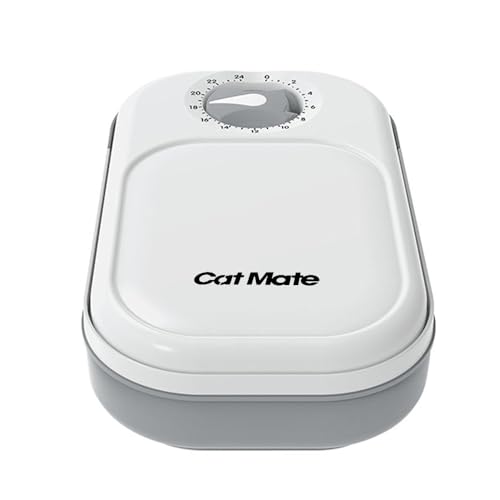 Cat Mate C100 Automatischer Einzelfutterautomat mit Timer-Steuerung – Geeignet für Katzen und Kleine Hunde, Für Nass- oder Trockenfutter, Fassungsvermögen Bis zu 400 g, Weiß Cat Mate C100 Automatischer Einzelfutterautomat mit Timer-Steuerung – Geeignet für Katzen und Kleine Hunde, Für Nass- oder Trockenfutter, Fassungsvermögen Bis zu 400 g, Weiß von Cat Mate
