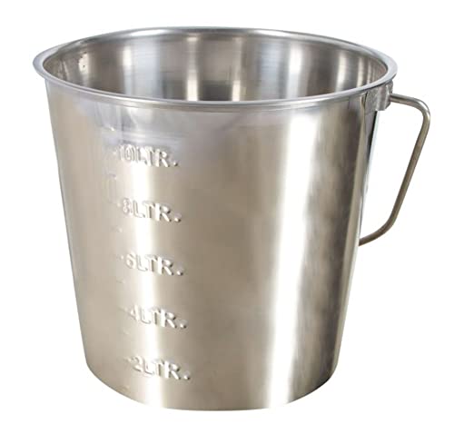 Kerbl Edelstahleimer (12,3 Liter, innen und außen hochglanzpoliert, mit eingeprägter Füllskala, mit Tragegriff, Eimer) 29377 Kerbl Edelstahleimer (12,3 Liter, innen und außen hochglanzpoliert, mit eingeprägter Füllskala, mit Tragegriff, Eimer) 29377 von Kerbl