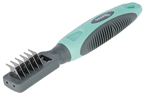 Kerbl Pet Fell-Entfilzungsmesser, 18 cm, Türkis, Grau von Kerbl Pet