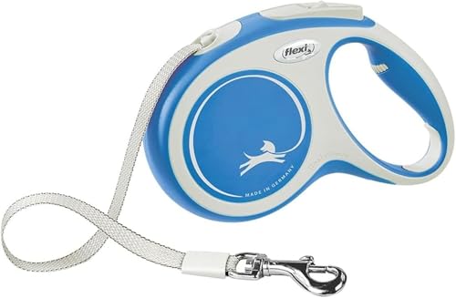 flexi® Comfort L Gurt 8 m blau, Roll-Leine für Hunde bis 50 kg von flexi