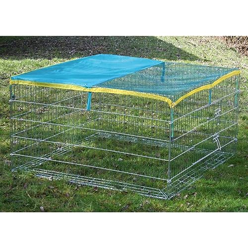 Kerbl Pet Freigehege mit Ausbruchsperre 115x115x65cm, mit Schutznetz von Kerbl Pet