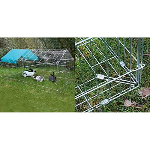 Kerbl Freilaufgehege, verzinkt, mit Sonnenschutz, 220x103x103cm & 70381 Ausbruchsperre, Anbauset für 70358 Kerbl Freilaufgehege, verzinkt, mit Sonnenschutz, 220x103x103cm & 70381 Ausbruchsperre, Anbauset für 70358 von Kerbl