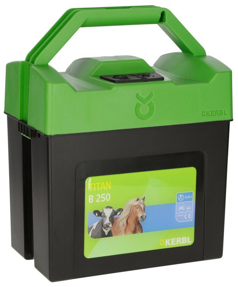 Kerbl Hühnerzaun Kerbl Weidezaungerät Titan B250 Batteriegerät, Zaungerät für Pferde von Kerbl