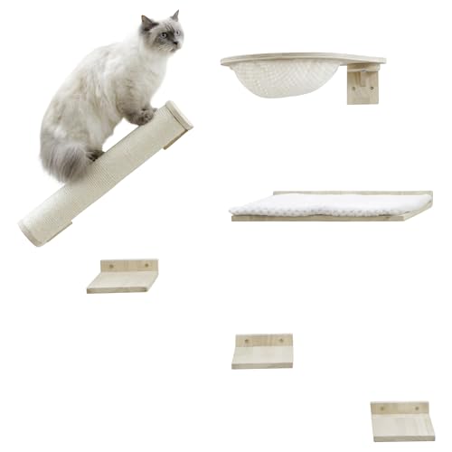 Kerbl Pet Kletterwand Rocky für Katzen, 6-teilig, natur/weiß von Kerbl Pet
