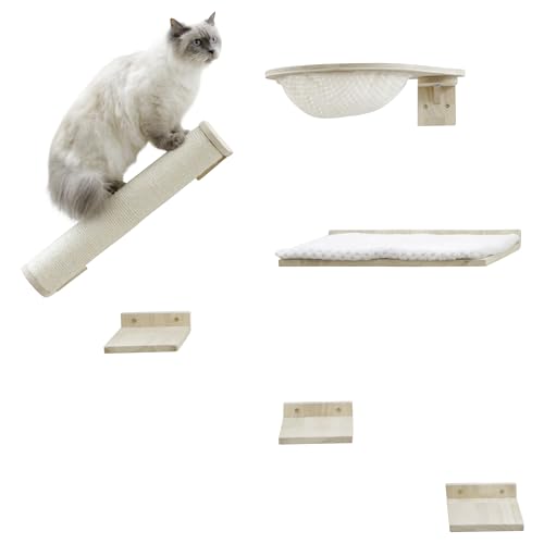 Kerbl Pet Katzen Kletterwand Rocky, Trittbretter Liegebrett Säule Liegemulde, 6-TLG von Kerbl