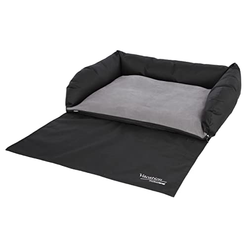 Kerbl Pet Hundebett / Hundekissen für Kofferraum, Gepolsterte Liegefläche waschbar, Schutz vor Schmutz & Kratzern, Mit Stoßstangenschutz, Schwarz/Grau, 80x60x15 cm von Kerbl Pet