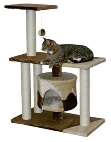 Kerbl Kratzbaum Jade Pro (Farbe braun/beige, Höhe 96 cm, mittelgroßer Kratzbaum, mit Spielball an einer Schnur, mit Höhle) 82528 Kerbl Kratzbaum Jade Pro (Farbe braun/beige, Höhe 96 cm, mittelgroßer Kratzbaum, mit Spielball an einer Schnur, mit Höhle) 82528 von Kerbl Pet