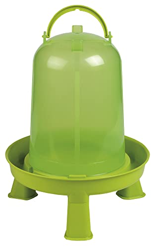 Kerbl Kunststoff-Tränke mit Füßen mit Griff und Bajonettverschluss, für Geflügel (Küken/Hühner/Enten) Grün (8,0 l) von Kerbl