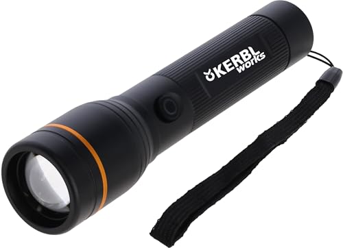 Kerbl Works LED Taschenlampe ProFire 1 800 wiederaufladbar, 1800 Lumen von Kerbl