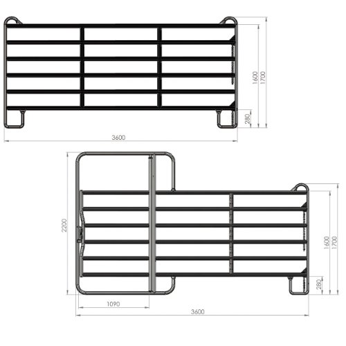 Kerbl Panel - Zaunelement 3,0 m mit Schnell-Kettenverschluss von Kerbl