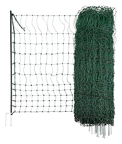 Kerbl Geflügelnetz (elektrifizierbar, L x H 15 m x 106 cm, Farbe grün, Anzahl Pfähle 6, mit Doppelspitze, Netz) 292274 Kerbl Geflügelnetz (elektrifizierbar, L x H 15 m x 106 cm, Farbe grün, Anzahl Pfähle 6, mit Doppelspitze, Netz) 292274 von Kerbl Hobbyfarming