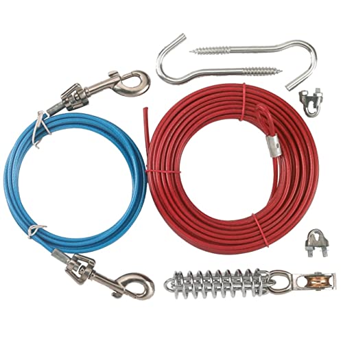 Set Gartenleine, Laufleine 15m + Führleine 3m + Zugentlastung von Kerbl Pet