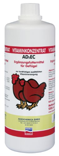 Kerbl Vitamin Konzentrat AD3EC für Geflügel, wasserlöslich mit Vitamin A/C/D3/E von Kerbl