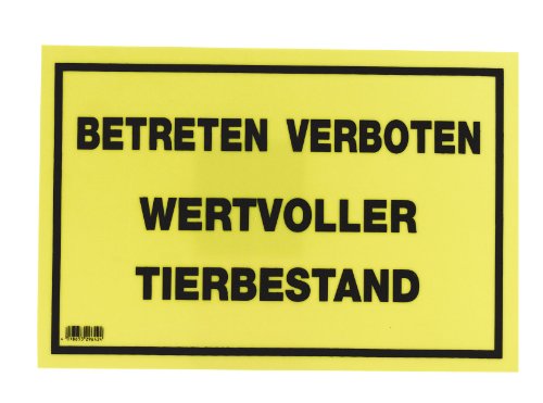 Kerbl Warnschild 20x30cm, Betreten verboten - Wertv. Tierbestand von Kerbl