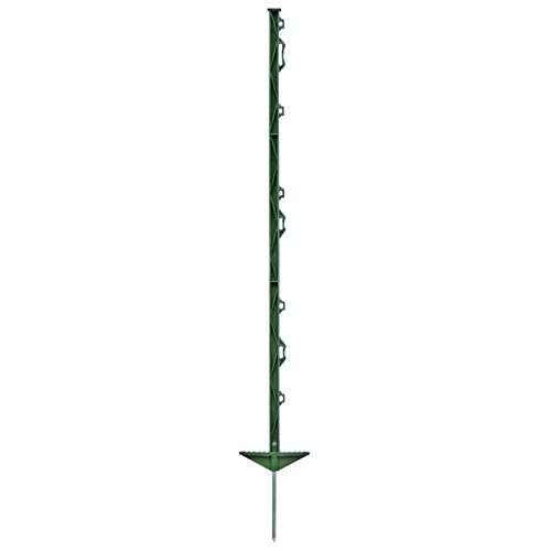 Weidezaunpfähle 105cm hoch (90cm über dem Boden), grün 20 St. im Karton, hohe Standfestigkeit, für alle gängigen Bänder, Seile, Litzen oder Drähte von Kerbl