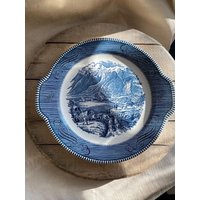 Currier & Ives Servierplatte von KereksBoutique