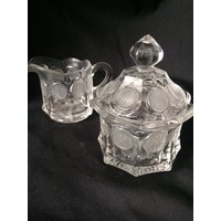 Fostoria "Coin" Milchkännchen & Zucker von KereksBoutique