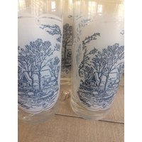 Set Mit 5 Blue Jeanette Highballs Aus Glas von KereksBoutique